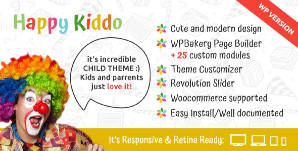 Happy Kiddo WordPress Themes 208075