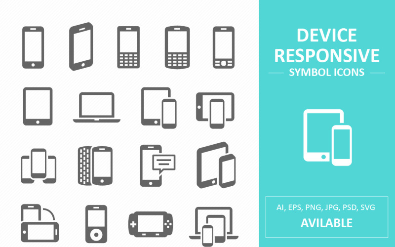 Device Responsive Symbol Icons Icon Set