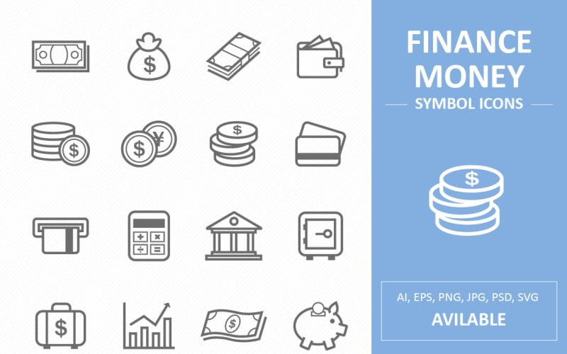 Finance & Money Symbol Icons Icon Set