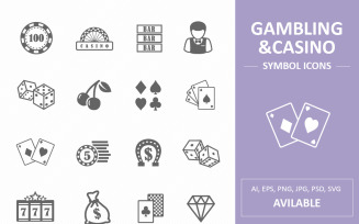 Gambling & Casino Symbol Icons