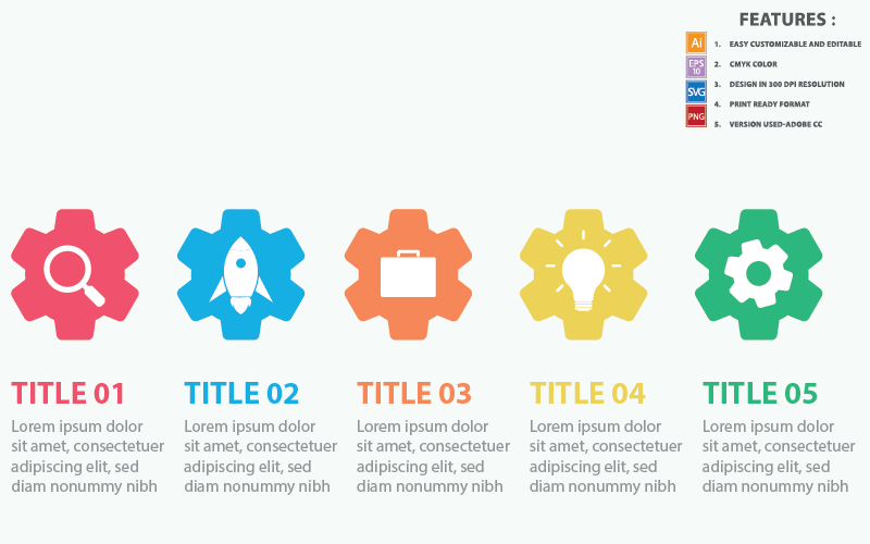 Gear Vector Infographic Template Infographic Element