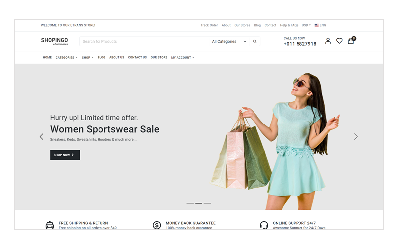 Shopingo - eCommerce HTML Template Website Template