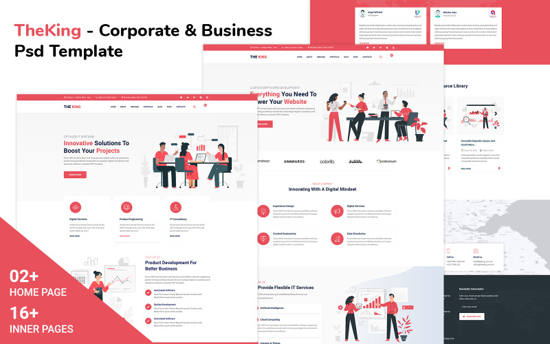 The King -Corporate Business Psd Template PSD Template