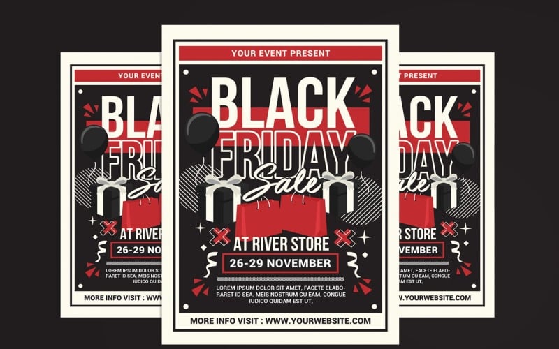 Black Friday Sale Flyer Template Corporate Identity