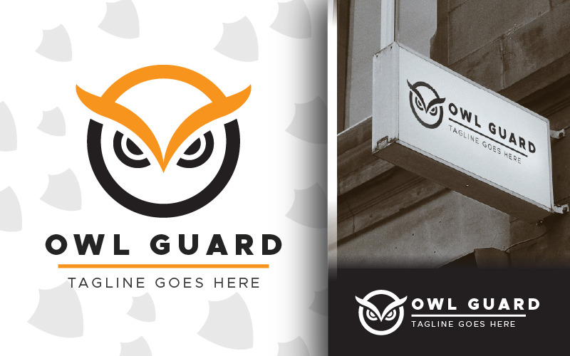 Free Guard Owl Logo With Angry Bird Face Logo Template