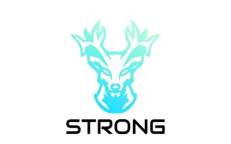 Gradient Tech Deer Scifi Logo