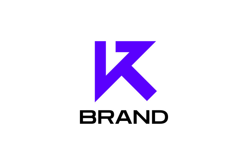 Letter K Seven Arrow Simple Logo Logo Template