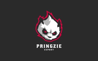 Pringzie Panda Sport and E sport Logo