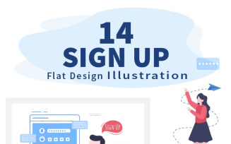 14 Registration or Sign Up Login for Account illustration