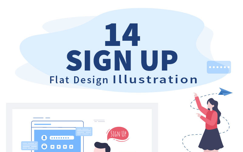 14 Registration or Sign Up Login for Account illustration Illustration