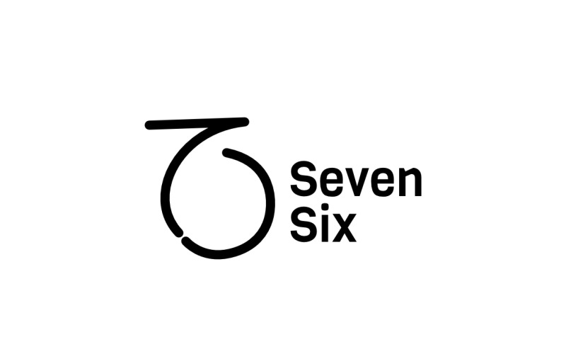 Seventy Six Line Number Logo Logo Template