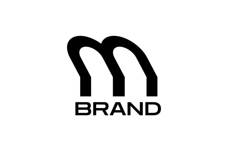 Unique Bold Letter M Logo Logo Template