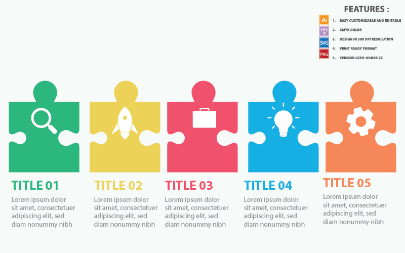 Puzzle Infographic Template Infographic Element