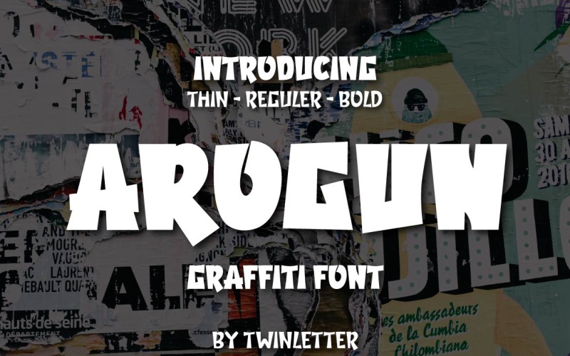 Arogun - Display Graffiti Style Font