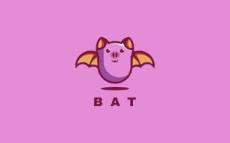 Bat Simple Mascot Logo Style