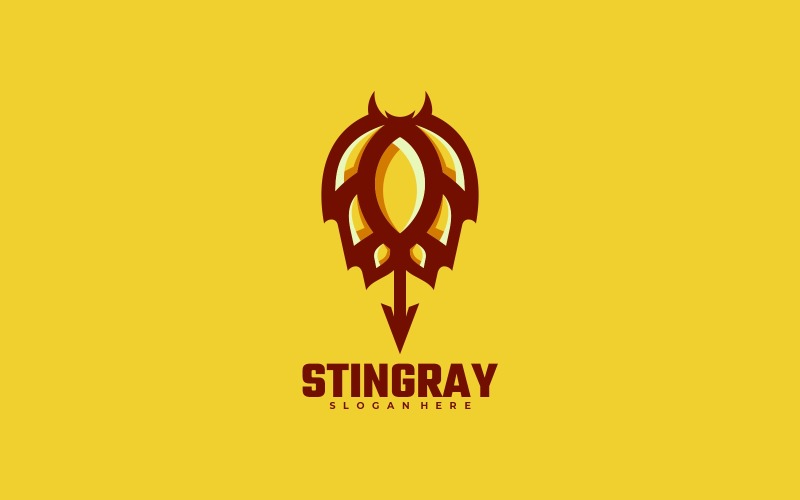Stingray Simple Mascot Logo Style Logo Template