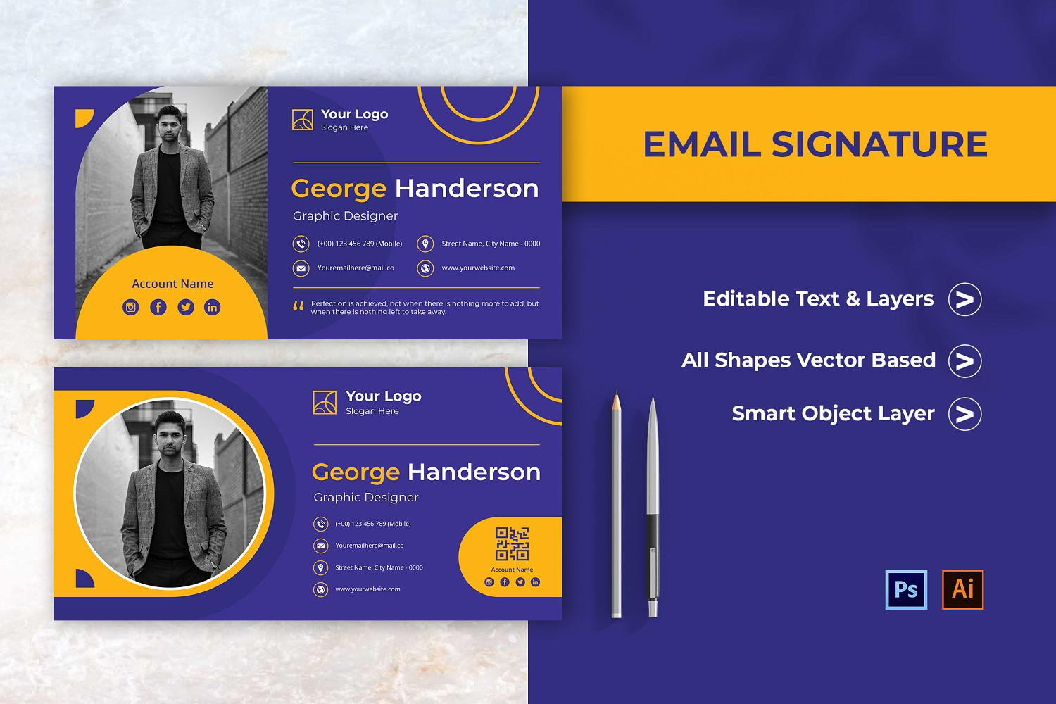 Template #208450 Signature Business Webdesign Template - Logo template Preview