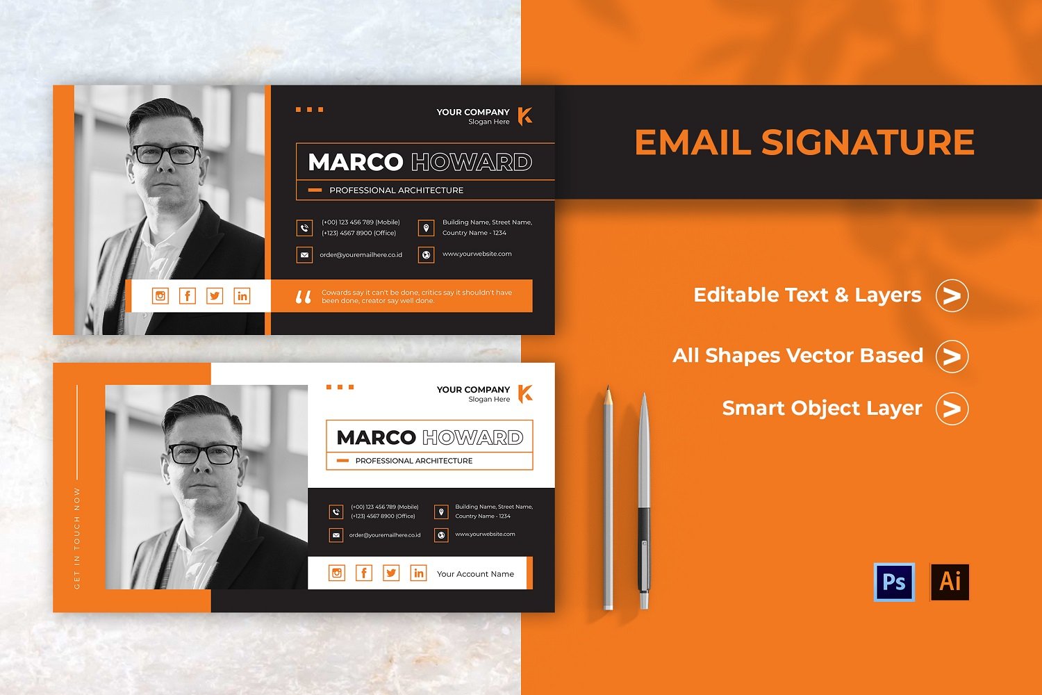 Template #208452 Signature Business Webdesign Template - Logo template Preview