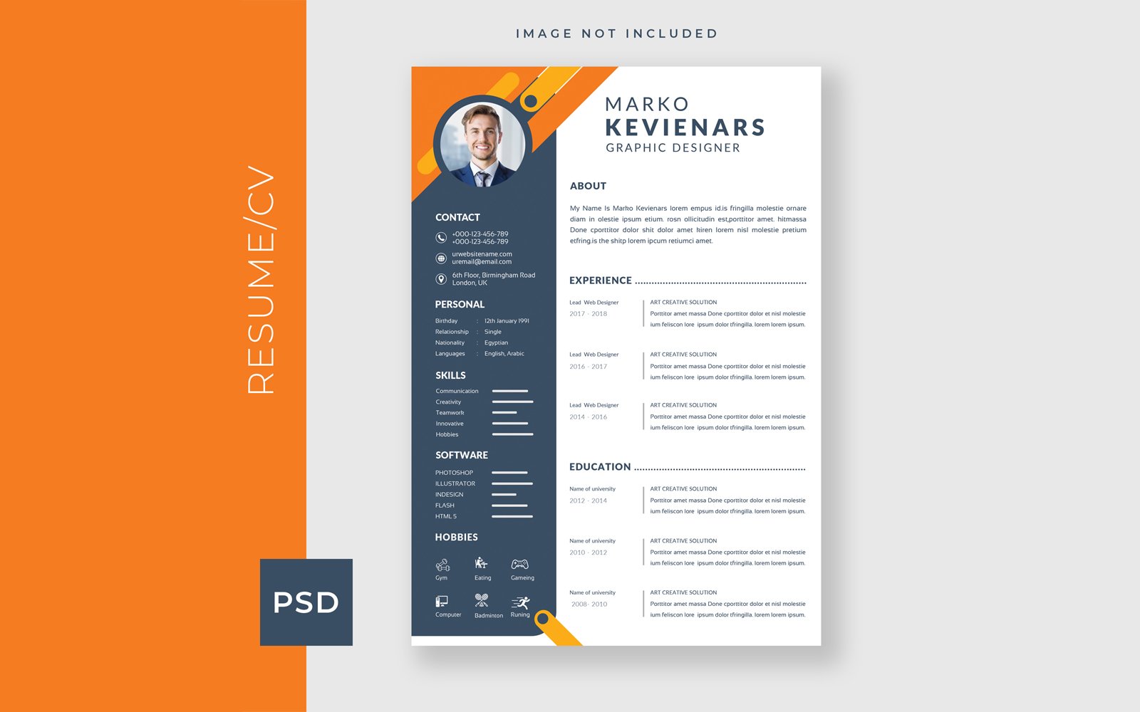 Template #208478 Template Resume Webdesign Template - Logo template Preview