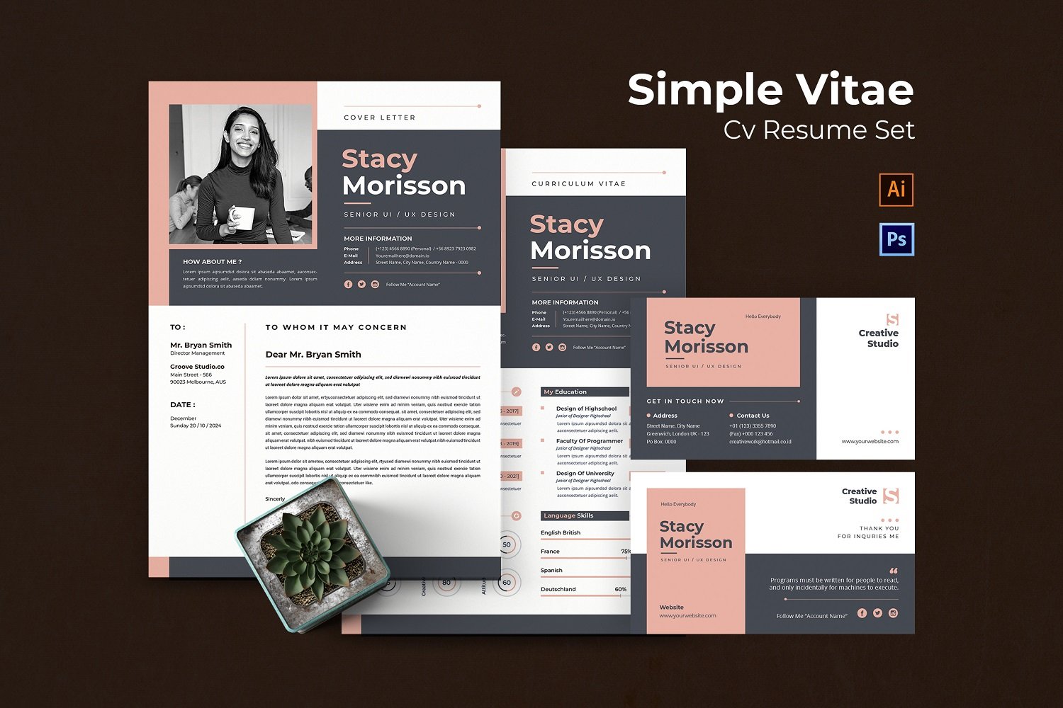 Kit Graphique #208489 Resume Design Divers Modles Web - Logo template Preview