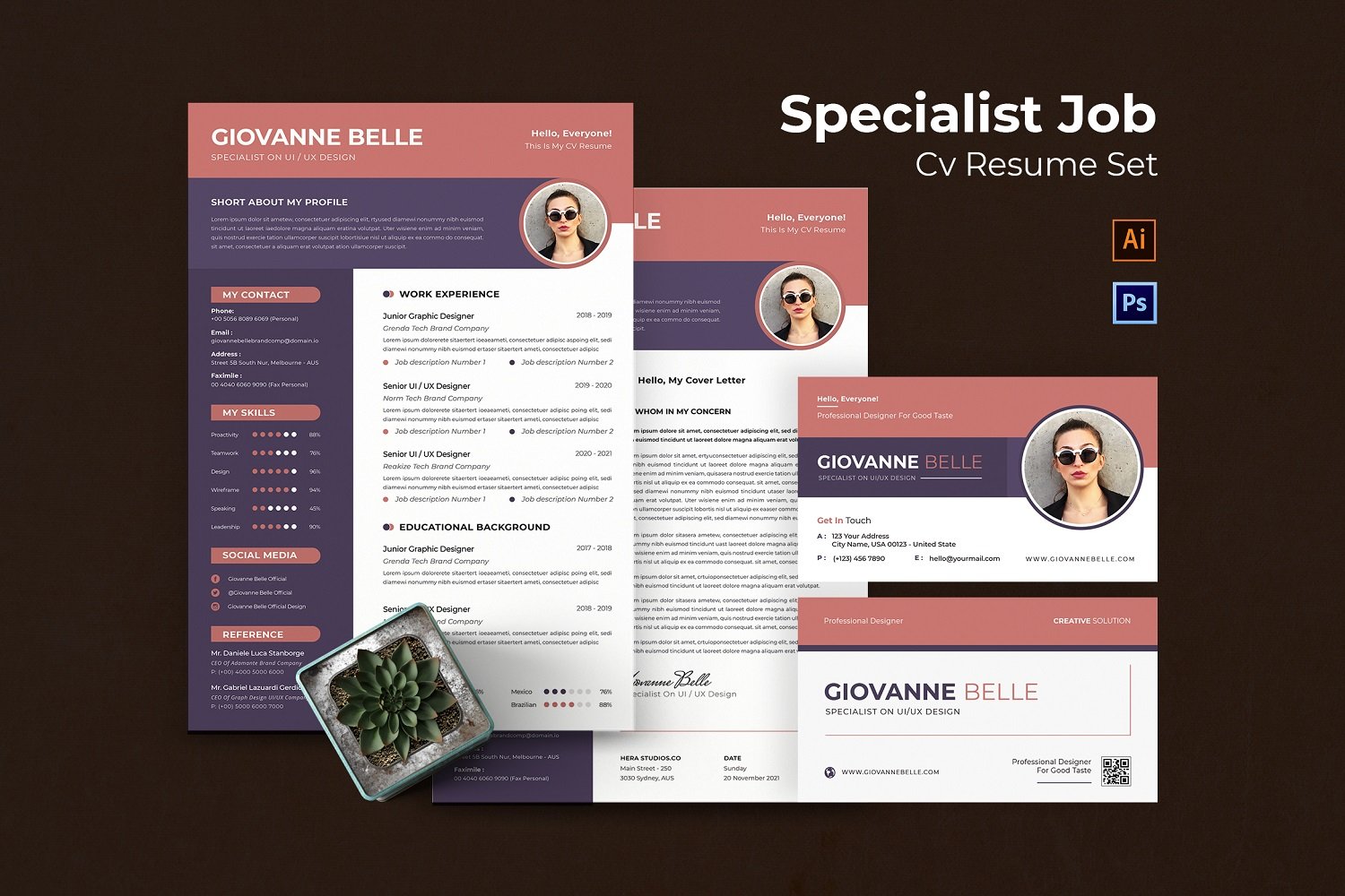 Kit Graphique #208492 Resume Design Divers Modles Web - Logo template Preview