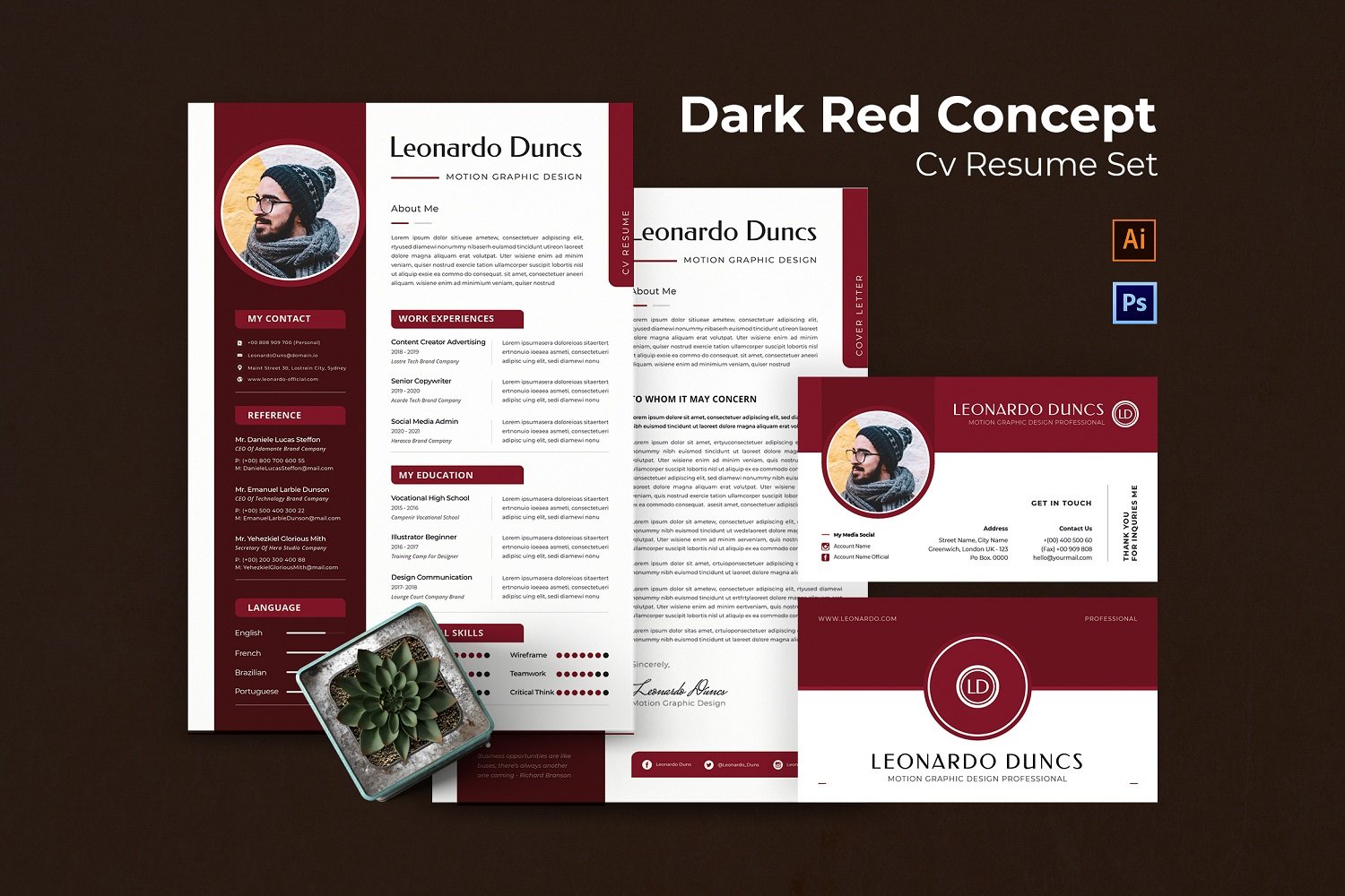 Kit Graphique #208494 Resume Design Divers Modles Web - Logo template Preview