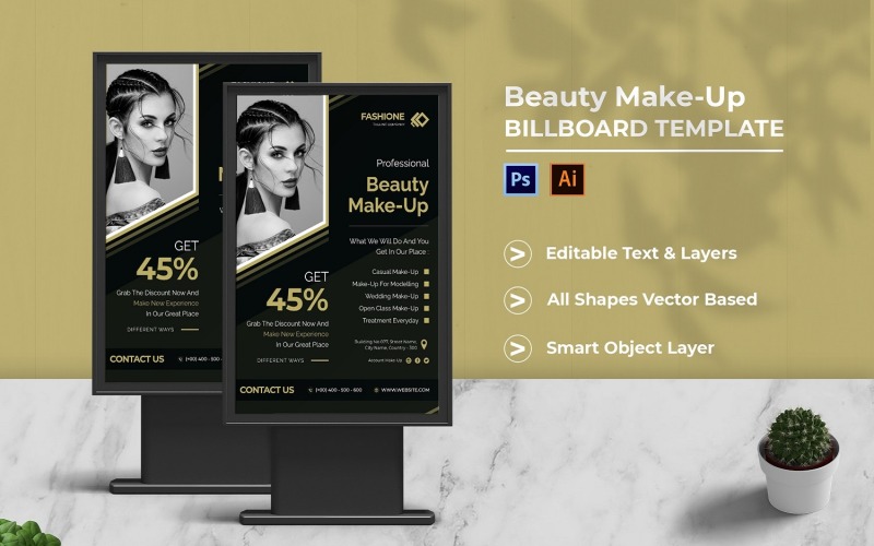 Beauty Make-Up Billboard Portrait Corporate Identity