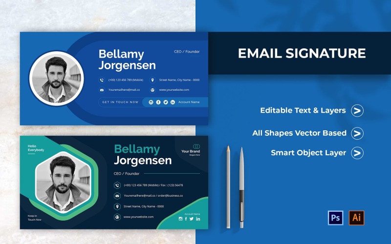 Business People Email Signature Corporate Identity