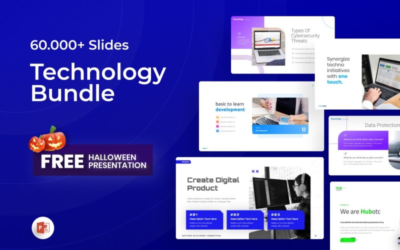 60.000+ Technology Bundle PowerPoint PowerPoint Template