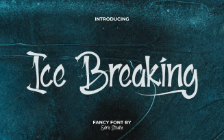 Ice Breaking Brush Display Font