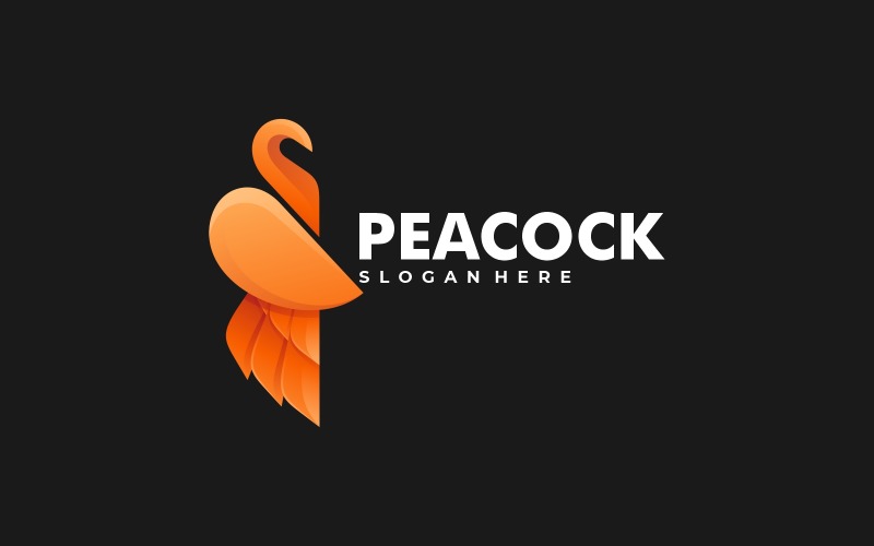 Peacock Gradient Color Logo Logo Template