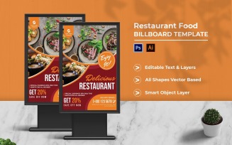 Restaurant Food Billboard Portrait
