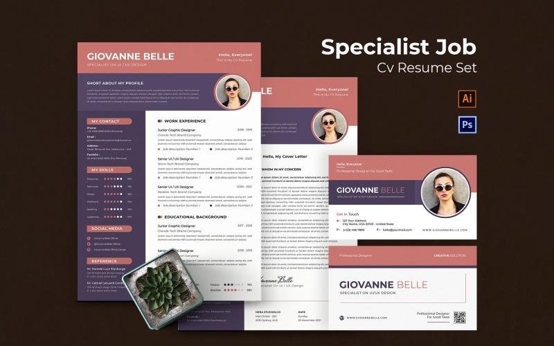 Specialist Job CV Resume Set Resume Template