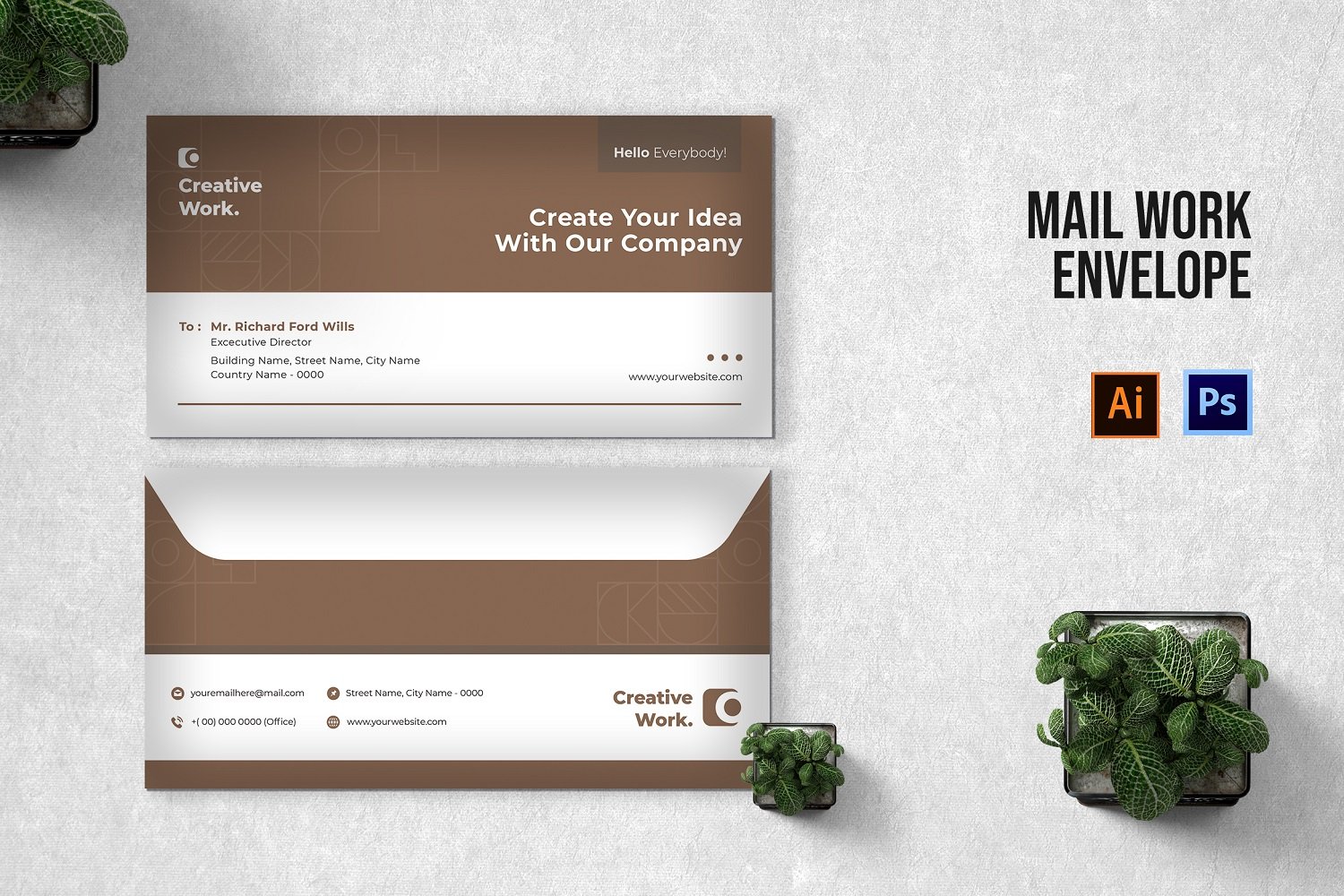 Template #208520 Paper Envelope Webdesign Template - Logo template Preview