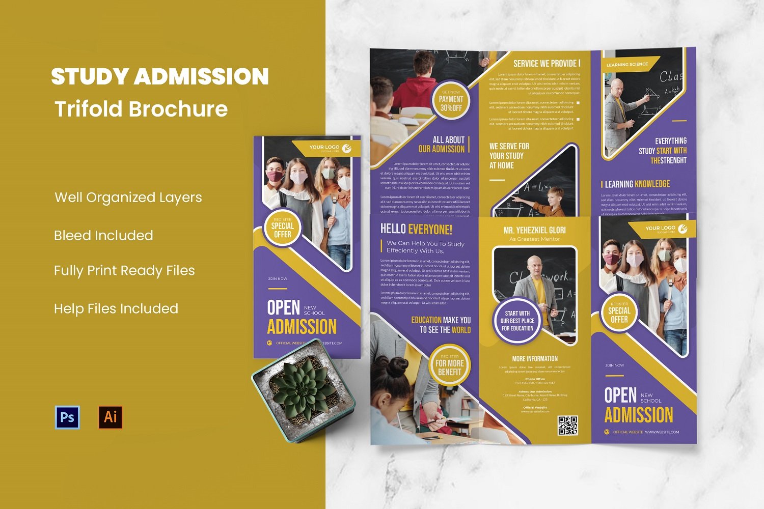 Template #208561 Trifold Flyer Webdesign Template - Logo template Preview