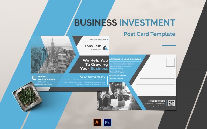 Business Investment Post Card Corporate Identity
