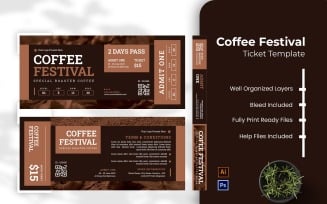Coffee Festival Ticket Template
