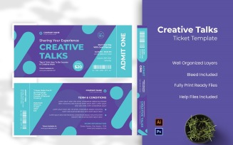 Creative Talks Ticket Template