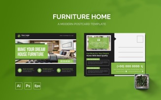 Furniture Home Post Card Template