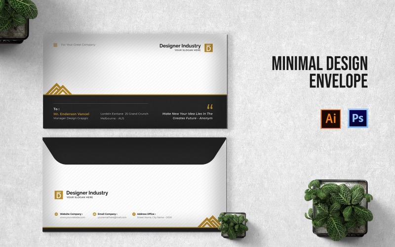 Minimal Design Envelope Template Corporate Identity
