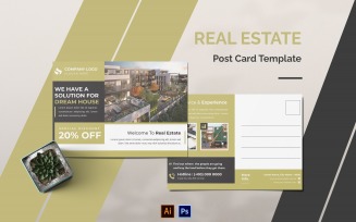 Real Estate Post Card Template