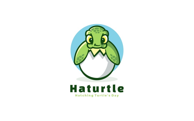 Turtle Simple Mascot Logo Logo Template
