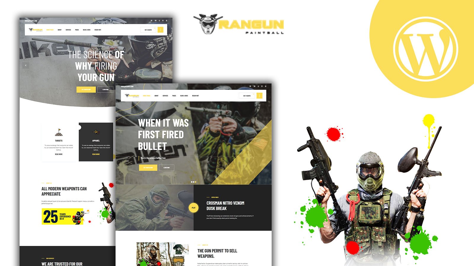 Rangun Paintball And Extreme Sports WordPress  Themes 208636