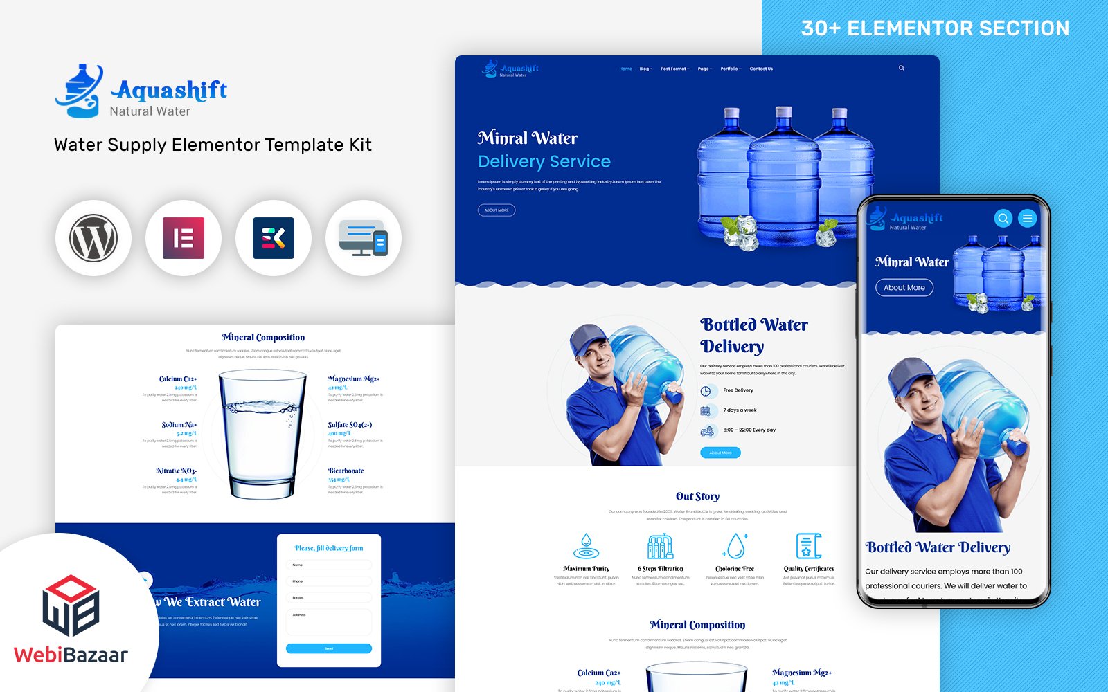 Template #208647 Bottled Water Webdesign Template - Logo template Preview
