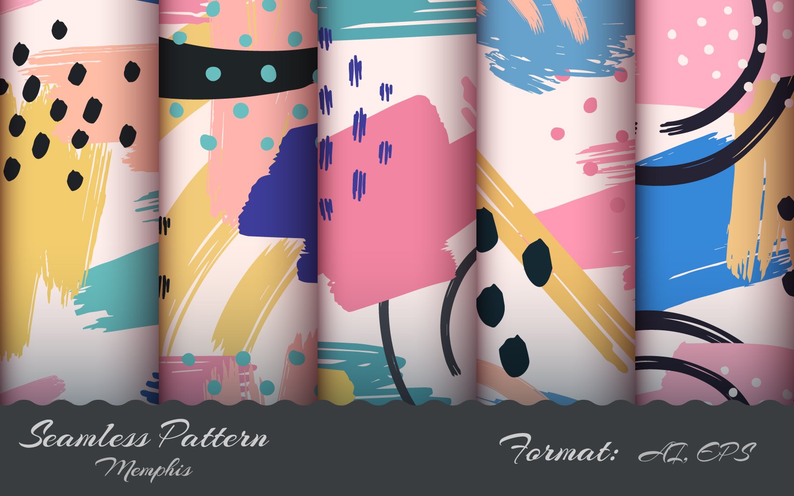 Kit Graphique #208684 Seamless Memphis Web Design - Logo template Preview