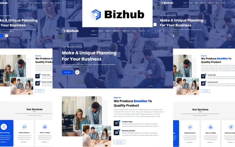 Bizhub-Business and Corporate Html5 Template Website Template