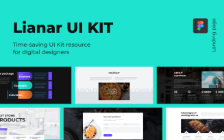 Lianar UI Kit For Business Site Figma and Photoshop