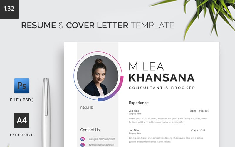 Resume & Cover Letter Template 1.38 Resume Template