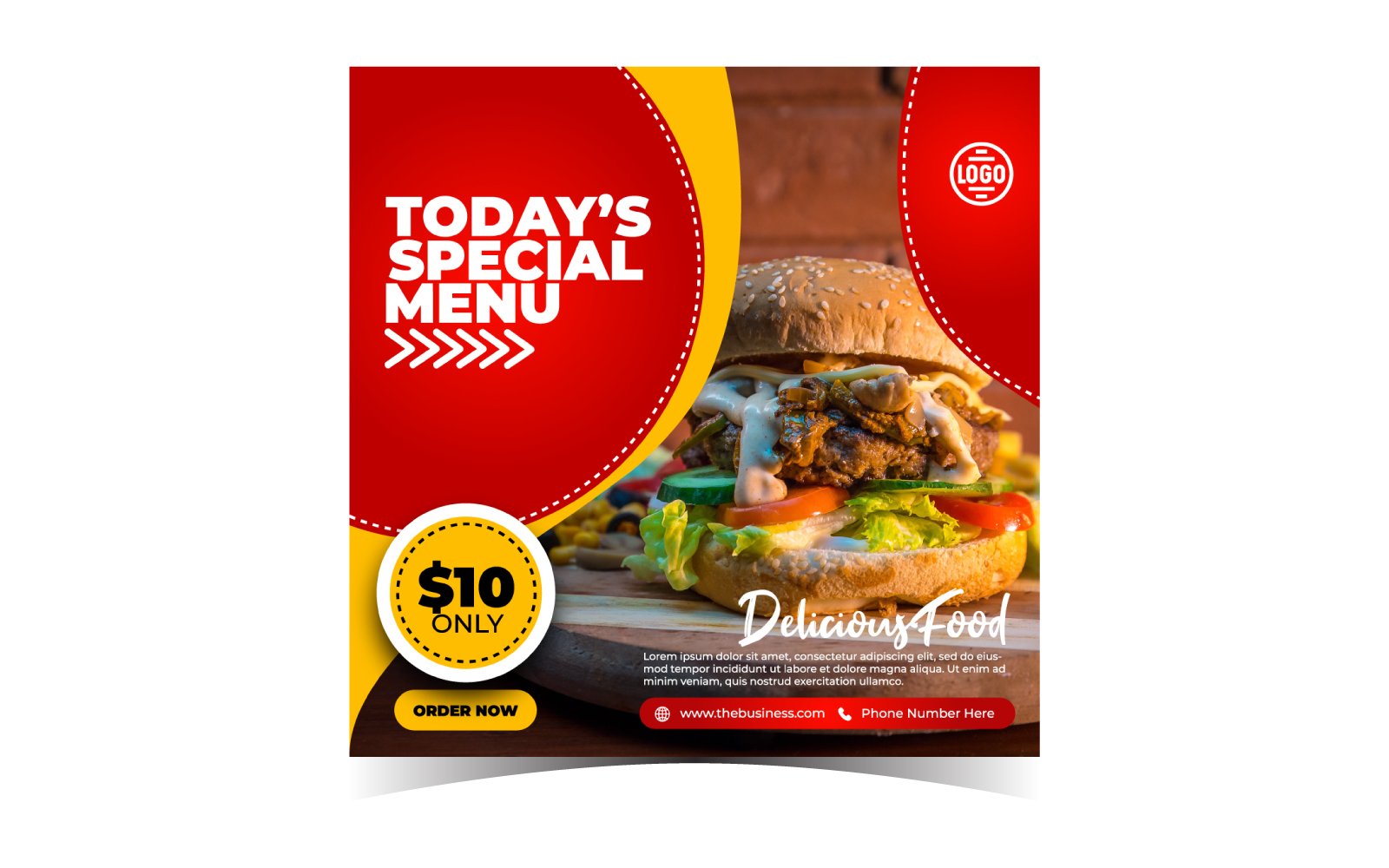 Template #208702 Menuedelicioussocial Mediapromotionfast Webdesign Template - Logo template Preview