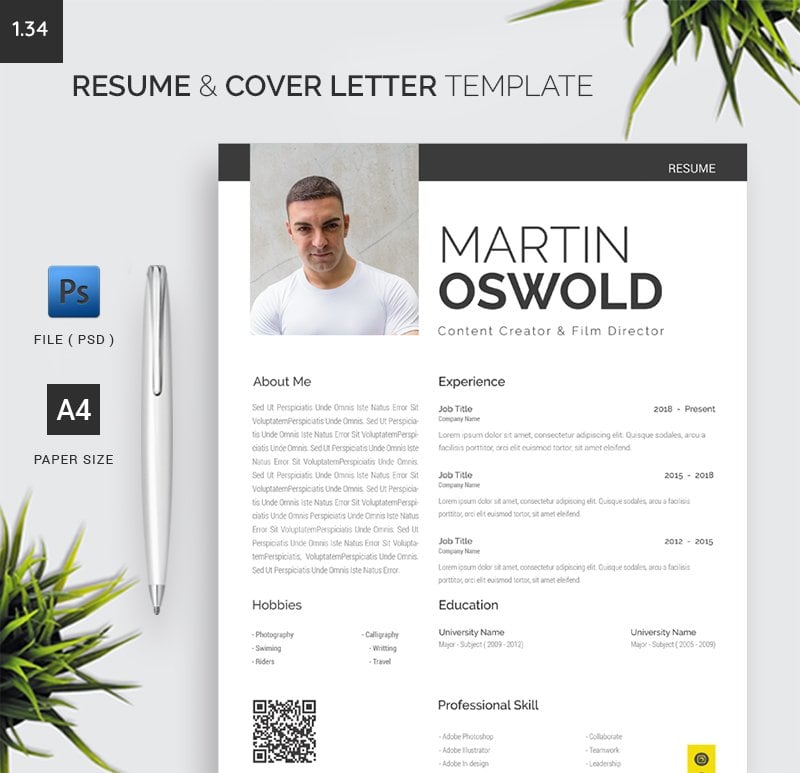 Kit Graphique #208717 A4resume Cleancv Divers Modles Web - Logo template Preview